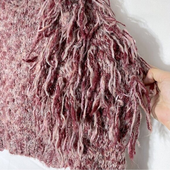 Vintage Gil Aimbez Static Avant Garde Handmade Burgundy Shaggy Sleeve Sweater S - Picture 8 of 15